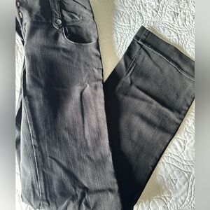 Black dress pants with stripes